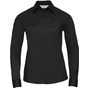 Russell Collection Ladies’ long sleeve classic polycotton poplin shirt black