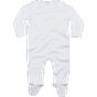 Babybugz Baby envelope sleepsuit with scratch mitts white