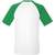 fruit of the loom Shortsleeve Baseball T blanc/vert_kelly