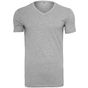 Build Your Brand Light T-Shirt V-Neck heather_grey