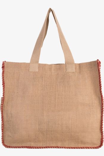 Image produit Sac en jute avec coutures contrastées