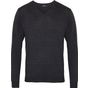 Premier Pull col V pour homme charcoal