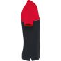 WK Designed To Work Polo bicolore écoresponsable manches courtes unisexe black/red