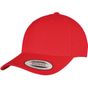 flexfit 5-Panel Premium Curved Visor Snapback Cap red