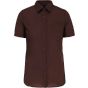 Kariban Chemise popeline polycoton manches courtes entretien facile femme brown