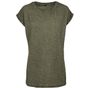 Build Your Brand Ladies Spray Dye Extended Shoulder Tee olive