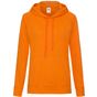 fruit of the loom Lightweight Hooded Sweat Lady-Fit orange