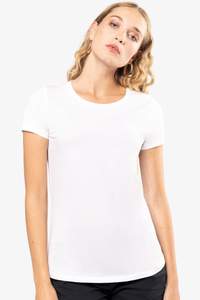 Image produit T-shirt Supima® col rond manches courtes femme