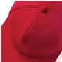 Beechfield Casquette snapback rappeur à 5 panneaux rouge classique
