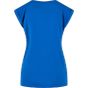 Build Your Brand Ladies Extended Shoulder Tee Bright blue
