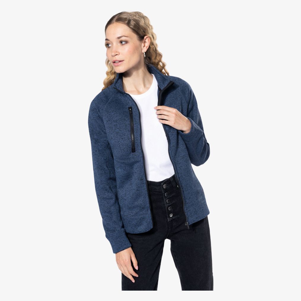 Veste zippée chinée femme kariban