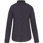 Kariban Chemise col mao manches longues femme zinc