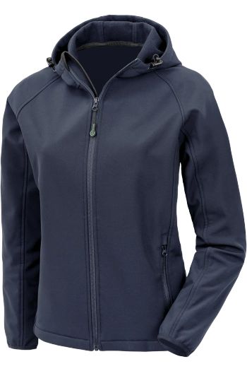 Image produit Recycled 3-Layer Printable Womens Hooded Shoftshell