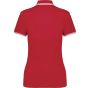 Kariban Polo femme manches courtes à liserés contrastés red/white