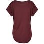 Build Your Brand Ladies Long Slub Tee cherry