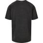 Build Your Brand Acid Washed Heavy Oversize Tee black