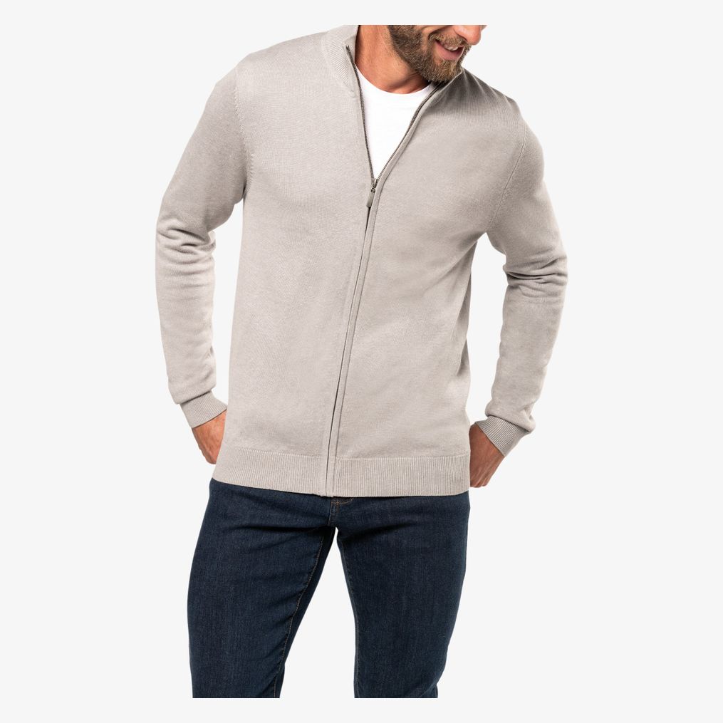 Cardigan zippé homme kariban