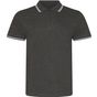 AWDis Just Polos Stretch tipped polo charcoal/white