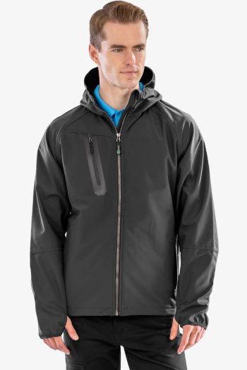 Image produit 3-layer recycled printable casual hooded softshell