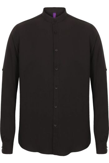 Image produit Men's mandarin shirt, roll-tab sleeve