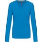 Kariban T-shirt col V manches longues femme light_royal_blue