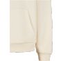 Build Your Brand Fluffy Zip Hoody White sand