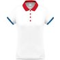 ProAct Polo piqué performance femme - white/red/sporty_royal_blue - S