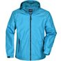 James&Nicholson Men´s Rain Jacket turquoise/iron_grey