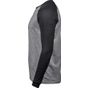 Tee Jays Baseball long sleeve tee heather/black