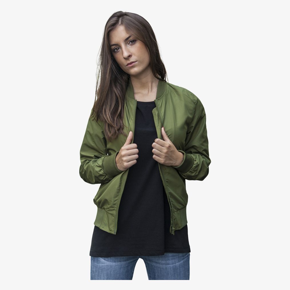 Ladies Nylon Bomber Jacket Build Your Brand