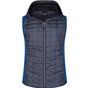 James&Nicholson Ladies´ Knitted Hybrid Vest royal_melange/anthracite_melange