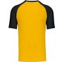 Kariban Baseball - T-shirt bicolore manches courtes yellow/black