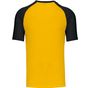 kariban Baseball - T-shirt bicolore manches courtes yellow/black