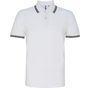 Asquith & Fox Polo passepoilé coupe classique homme - col contrasté white/black