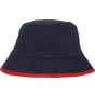 Neutral Reversible Bucket Hat red