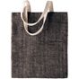 Kimood Sac en toile de jute teint 100% naturel natural/black