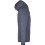 James&Nicholson Men's Knitted Fleece Hoody denim_melange/black