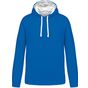 Kariban Sweat à capuche bicolore light_royal_blue/white