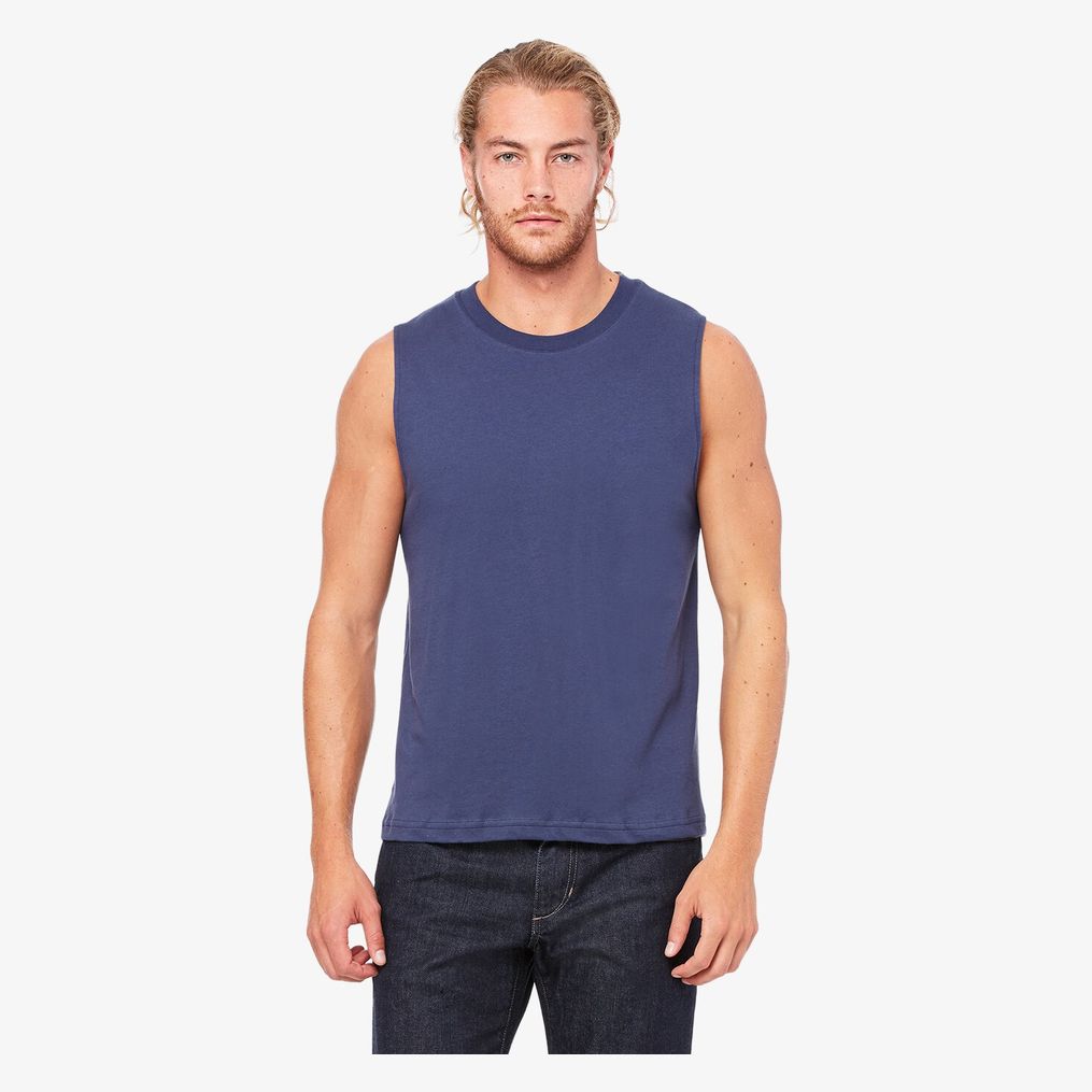 NEW MEN'S JERSEY MUSCLE TANK  Bella