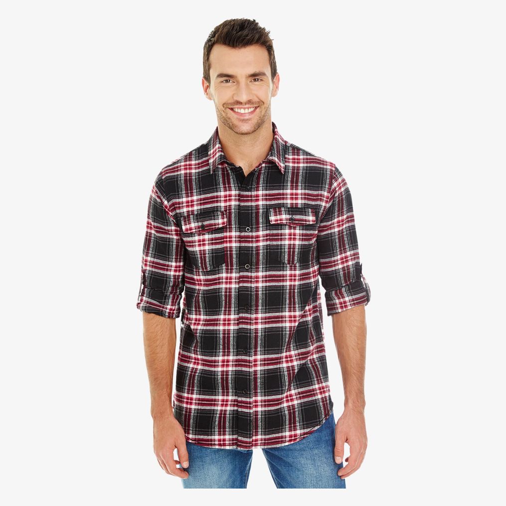 Woven Plaid Flannel Shirt Burnside