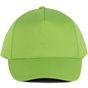 K-up Casquette coton - 5 panneaux lime