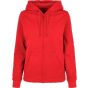 Build Your Brand Basic Ladies Basic Zip Hoody City red
