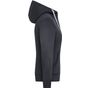 James&Nicholson Ladies' Lifestyle Zip-Hoody black/grey_heather