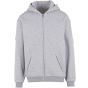 Build Your Brand Loose Fit Zip Hoody heather_grey