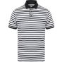 Front Row Striped jersey polo shirt white/navy