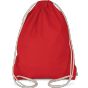 Kimood Sac à dos en coton avec cordelettes red