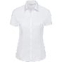 Russell Chemise à chevrons cintrée manches courtes femme white