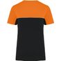 WK Designed To Work T-shirt bicolore écoresponsable manches courtes unisexe black/orange