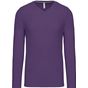 Kariban T-shirt col V manches longues purple