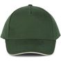 K-up Casquette avec sandwich contrasté - 5 panneaux  forest_green/beige
